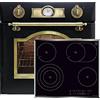 Kaiser Piano cottura set Retro Forno elettrico EH 6355 EM +KCT 6715 F Piano cottura in vetroceramica 60 cm