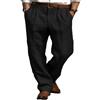 babao Abito da Uomo Abito Pantalone Pantaloni Davanti in Lino in Cotone Classico Pantaloni da Faccia da Uomo