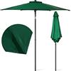 SUNMER Ombrellone da giardino 2M Ombrello da giardino Push Up con inclinazione, poliestere idrorepellente UV 30+, larghezza palo 32 mm, verde