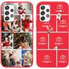 ZhuoFan Cover Personalizzata per Samsung Galaxy A52 (5G)/A52 4G/A52s 5G 6.5, Personalizzato Custodia con Foto Immagine Custom Case, Aesthetic Rosso Silicone Antiurto Personalizzabili Custodie