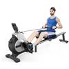 Neezee Vogatore, Vogatore Super Silenzioso con Resistenza Magnetica a 16 Livelli, Schermo LCD, Guida Scorrevole in Alluminio, Ruote di Trasporto per un Facile Spostamento, Argento