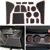 CDEFG Compatibile con Opel Corsa F 2020-2023 2024 2025, Tappetino Antiscivolo Antipolvere Antigraffio Tappetini in Gomma Portabicchieri per Interni Auto Corsa F Freno manuale Accessori (Rosso)