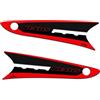 Gilera Resin Bike Adesivi Scooter Compatibile con Gilera Nexus 300-500. Protezione Piedi Pedana da Urti e Graffi. Coppia Adesivi 3D Resinati - Effetto Carbonio Rosso e Nero