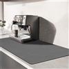 TENQUAN Tappetino per piatti ad asciugatura 60x40 cm Tappetino Drenante per cucina con antiscivolo Fondo Tappetino per Assorbente Macchina da Caffè Scolapiatti per piatto Lavello(Grigio Scuro)