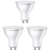 ledscom.de 3 lampadine LED GU10, PAR16, bianco caldo (2700 K), 7 W, 630lm, 103°, opaco