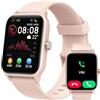 Yoever Smartwatch Uomo Rispondi/Effettua Chiamate e Alexa, 1.8 Orologio Smartwatch SpO2/Frequenza Cardiaca/Sonno/Stress, 120 Modalità Sport, Orologio Fitness IP68 Regalo Uomo (Rosa, 1.8)