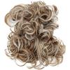 CAISHA XXL Posticcio Capelli Elastici Acconciature Da Sposa Voluminoso Riccio Chignon Marrone Chiaro Grigio Mix HW40