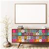 Ambiance Sticker Adesivi Murali per Mobili da Tavola, Adesivi Decorativi per Camere da Letto e Armadi Ugo - 24 Piastrelle Adesive 10 x 10 cm