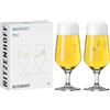 RITZENHOFF 3471006 Bicchiere da birra 300 ml - Set di 2 - Serie Brauchzeit, motivo luppolo e malto, multicolore - Made in Germany