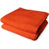 BANZAII TEXTILE INNOVATOR ONLINE Banzaii 2 Asciugamani in Morbida Spugna 60 x 100 cm, 100% Cotone di Alta Qualità, Trattamento Super Assorbenza - Arancione