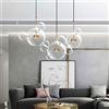 FXBFAG Lampadario Creativo Moderno con Bolle di Sapone, Paralume in Vetro Trasparente, lampadario sospeso per Ristorante, lampade a Sospensione Decorative, Soggiorno, apparecchio di Illuminazione p