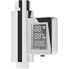 Cornat TECB3394 - Contatore di consumo Smartly, con display digitale, cromato, 3 indicatori di consumo e indicatore di cambio colore a LED, indicatore di consumo/soffione per doccia e vasca da bagno