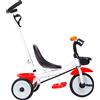 HUOLE -Bici Senza Triciclo per bambini evolutivo, canna e parasole, pieghevole, fino a 5 anni-borsa e cestino in acciaio, per bambini evolutivo, accessori(grigio)