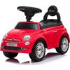 sun baby Macchinina bambino a partire dai 12 mesi di età, cavalcabile bambino, Fiat 500, auto per bambini, aiuto per imparare a camminare con suoni, Volante con clacson e suoni del motore (Rosso)