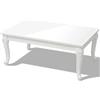 vidaXL Tavolino Tavolo da Caffè Sala Pranzo Salotto 100x60x42 cm Bianco Lucido