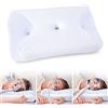 HOMCA Cuscino CPAP, Cuscino Cervicale Ergonomico in Memory Foam per Tutte le Maschere CPAP, Riduce le Perdite D'aria e la Pressione Della Maschera, Bianco, 65x40x9/11cm