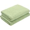 ZOLLNER 2 teli doccia - morbidi e assorbenti asciugamani da bagno - lavabili a 95°C - cotone - 70x140 cm - verdino