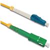 Qoltec 54334 - Cavo in fibra ottica, colore giallo, SC/APC, LC/UPC, lunghezza 5 m