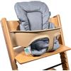 LaLoona baby bedding LaLoona Cuscino Riduttore Seggiolone Per Stokke Tripp Trapp - Riduttore Seggiolone Pappa Bimbo con Rivestimento, OEKO-TEX Standard 100, Lavabile - Grigio