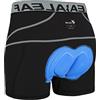 BALEAF Pantaloncini Ciclismo Uomo Imbottiti in Gel 3D Fondello MTB Traspiranti Asciugatura Rapida Pantaloni Moto Grigio XXL