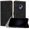 JayModCase Custodia per Samsung Galaxy S9,Flip Custodia Portafoglio Caso Libro con Magnetica | porta carte di credito | Supporto Stand - Nero