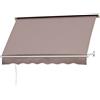 Outsunny Tenda da Sole a Caduta con Rullo Avvolgibile e Angolazione Regolabile 0-120°, 180×70cm, Marrone|Aosom