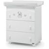 Erbesi Bagnetto fasciatoio Lucky Bianco/Grigio 3 Cassetti di Erbesi