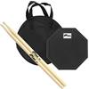 TIGER Drum Practice Pad Con TIGER Hickory 5B Bacchette per Batteria