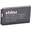 vhbw batteria compatibile con Cisco Unified Wifi IP Phone 7925G, 7921G, 7925G-A-K9, 7925G-EX telefono fisso cordless (1500mAh, 3,7V, Li-Ion)