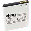 vhbw Batteria LI-ION per HTC Explorer, HD3, HD7, HD7s, Marvel, PD29110 etc. sostituisce 35H00143-01M, 35H00154-01M, BA S460, BA S540, BD29100 1300mAh