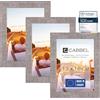 CABBEL set di 3 cornici 13x18 in legno MDF con vetro acrilico infrangibile Grigio (Calcestruzzo)