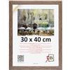 3-B Cornice HIT Marrone Scuro (noce con venature del legno ottico) - 30 x 40 cm - Cornice in legno, cornice per foto, cornice per documenti con vetro acrilico