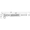 Osculati Tenditore sartiame forc. snodata 5/8" cavo 8 mm Osculati