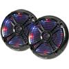 Osculati Coppia di casse a due vie con LED RGB progr. 6,25'' nere Marine Nautiche Altoparlanti Nautici Osculati