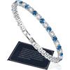 J.Fée Regali Natale Donna Regalo Donna Natale, Regalo Donna Bracciale Tennis Donna Bracciale Donna Argento 925 Bracciale Tennis Bracciale Donna Bracciali Tennis Bracciali Argento 925 Donna, 18.5