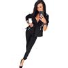 Generico Tailleur Donna Coordinato Giacca Pantalone Nero/S/M