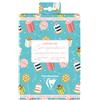 Clairefontaine 81002C - un set per la corrispondenza tema Compleanno/Cadeaux/candele/Gâteau - 8 biglietti doppi11x15,5cm 185 g/m² + 8 buste Pollen C6 (11,4x16,2 cm) 120g m/² colore Verde