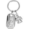 Portachiavi Angelo Custode Depesche Con Lettera X In Argento: Ciondolo In Pelle Con Scritta "Ich Beschütze Dich", 9x2,5 Cm