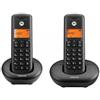 Motorola Telefono Cordless Duo Motorola E202 Black con vivavoce