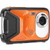 Goshyda Fotocamera Digitale Impermeabile, Schermo TFT HD da 21 MP 1080P da 2,8 Pollici Fotocamera Subacquea Panoramica da 16,4 Piedi, Rilevamento Facciale, Scatto Temporizzato (ORANGE)