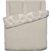 Pure Cotton - Parure da letto con copripiumino + 2 federe - Biancheria da letto in raso di cotone - 260 x 240 cm + 2 x (63 x 63 cm) - Arles, tortora