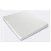 V.I.P. VERY IMPORTANT PILLOW Topper Memory Piazza e Mezza Liscio cm 120x190 bianco h. 4 cm con elastici agli angoli e zip su tre lati