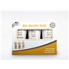 Bio Keratin Gold Set per la cura dei capelli e il trattamento alla cheratina, include shampoo e balsamo, 3 x 2100 ml, senza silicone, senza parabeni, senza solfati, per capelli opachi e secchi