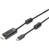 Digitus Cavo adattatore USB 3.2 Gen2-2,0 m - Da USB C (M) a HDMI Tipo A (M) - 10 Gbit/s - Cavo monitor - Nero