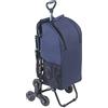 Maximex Wenko 84601500 - Trolley per la spesa con sedile, sistema a tre ruote, capacità 35 l, alluminio, 36,5 x 103 x 65 cm, colore: Argento opaco