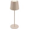 BRILONER - Lampada da tavolo LED senza fili con touch, dimmerabile a passi, regolabile in altezza, lampada da comodino, lettura, campeggio, ricaricabile, esterno, 36x10,5 cm, beige