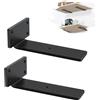 MLOQI 2 Pezzi Staffe per Mensole Pesanti Industrial, Reggimensola Legno, Reggi Mensola da Muro, Staffe a L, 5 mm di Spessore con Viti (12,5 cm)