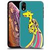 Head Case Designs Giraffa Animali con Il Jetpack Custodia Cover Dura per Parte Posteriore Compatibile con Apple iPhone XR