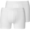 Schiesser Boxer Polsini Morbidi, Confezione da 2 Pantaloncino, Bianco, 164 cm Bambini e Ragazzi