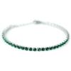 LR Wonder Company BRACCIALE ARGENTATO CRISTALLI SMERALDO